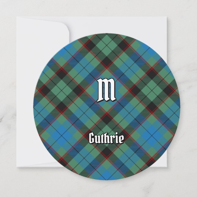 Convites Clan Guthrie Tartan (Frente)