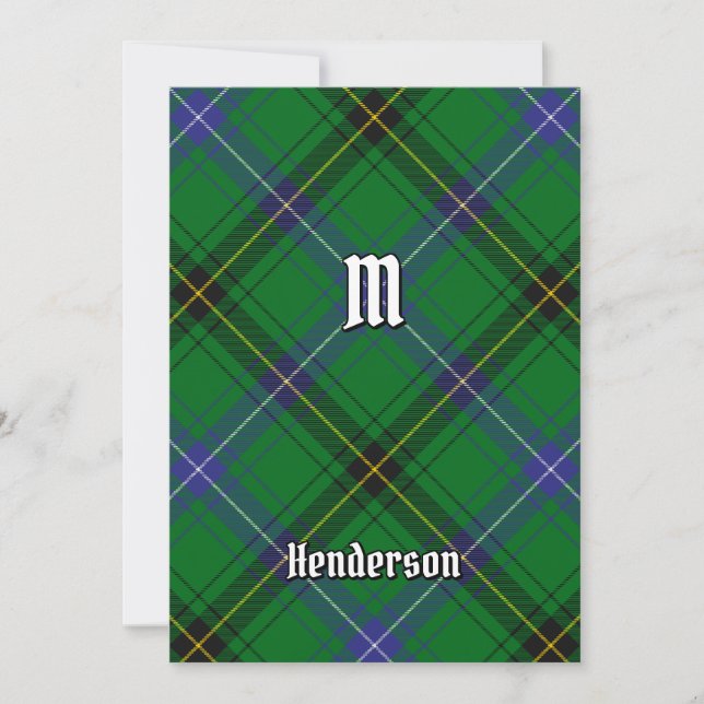 Convites Clan Henderson Tartan (Frente)