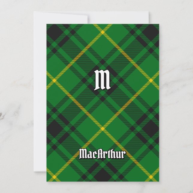 Convites Clan MacArthur Tartan (Frente)