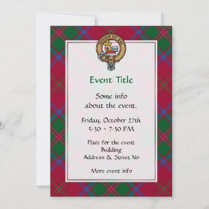 Convites Clan MacDougall Crest sobre Tartan
