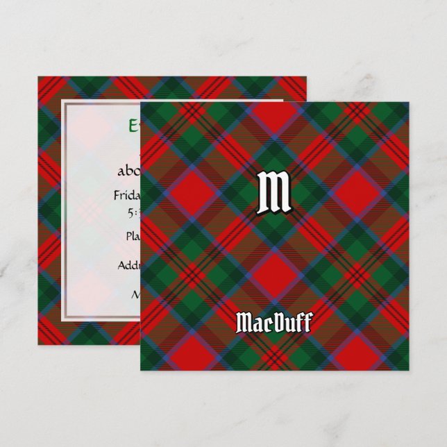 Convites Clan MacDuff Tartan (Frente/Verso)