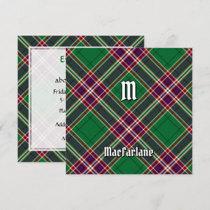Convites Clan MacFarlane Modern caçando Tartan