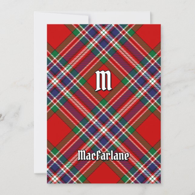 Convites Clan MacFarlane Red Tartan (Frente)