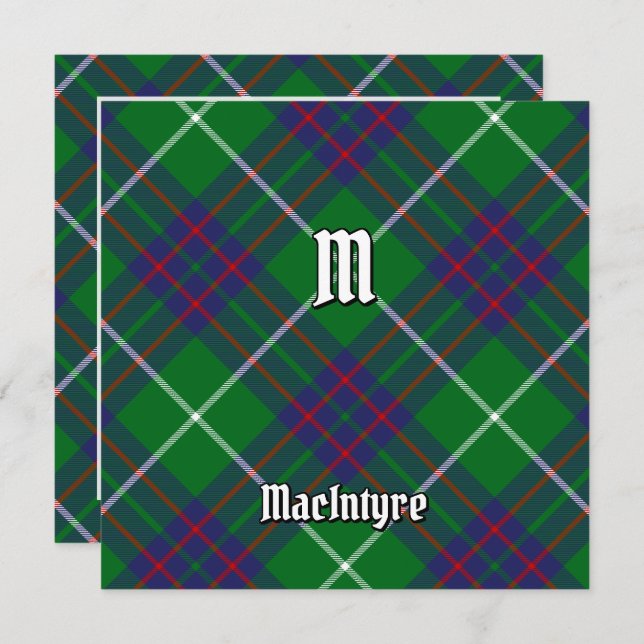 Convites Clan MacIntyre Tartan (Frente/Verso)