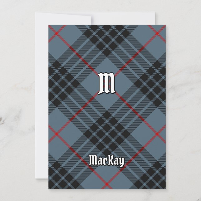 Convites Clan MacKay Blue Tartan (Frente)