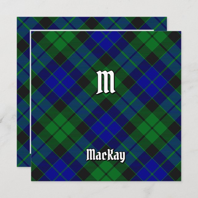 Convites Clan MacKay Tartan (Frente/Verso)