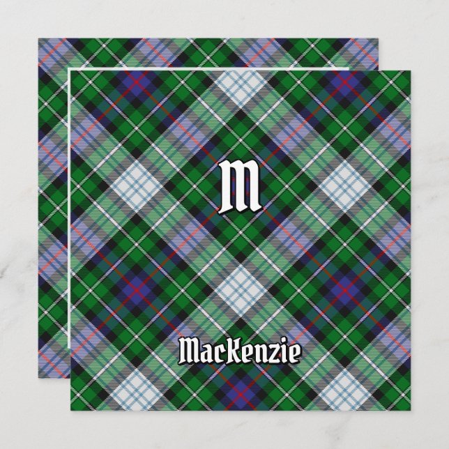 Convites Clan MacKenzie Dress Tartan (Frente/Verso)