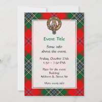 Clan MacLean Crest sobre Tartan