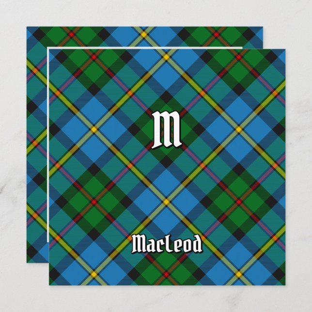 Convites Clan MacLeod caçando Tartan (Frente/Verso)