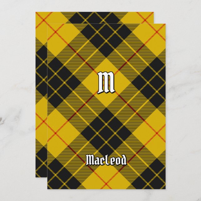 Convites Clan Macleod de Lewis Tartan (Frente/Verso)