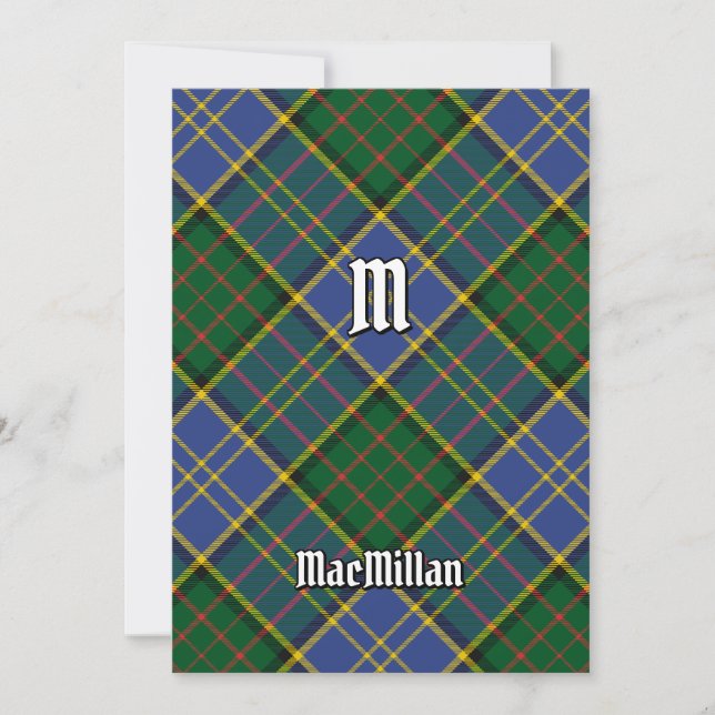 Convites Clan MacMillan caçando Tartan (Frente)