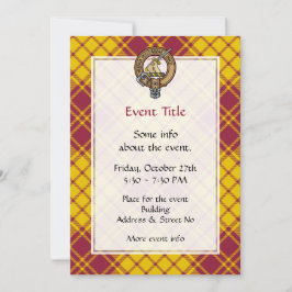 Convites Clan MacMillan Crest over Dress Tartan