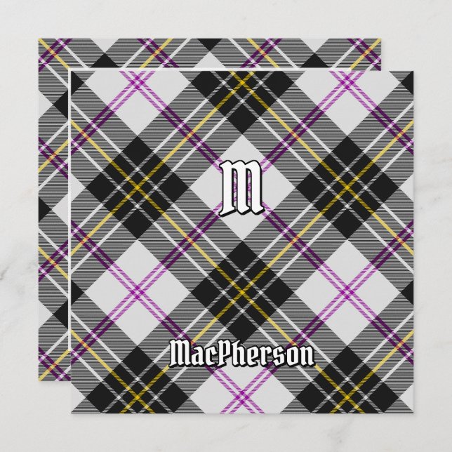 Convites Clan MacPherson Dress Tartan (Frente/Verso)