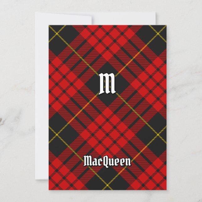 Convites Clan MacQueen Tartan (Frente)