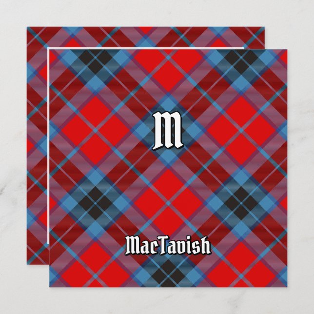 Convites Clan MacTavish Tartan (Frente/Verso)