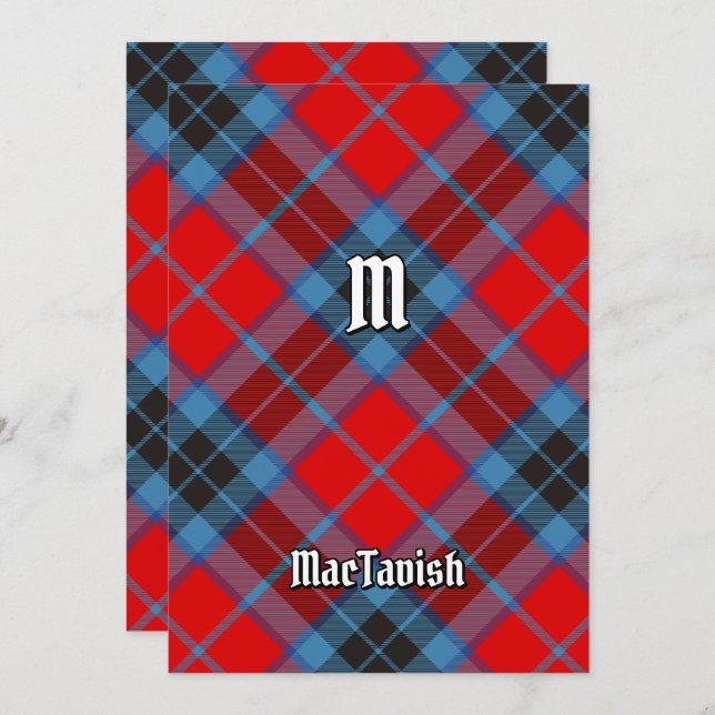 Convites Clan MacTavish Tartan (Frente/Verso)