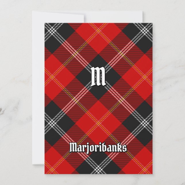 Convites Clan Marjoribanks Tartan (Frente)
