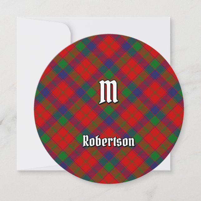 Convites Clan Robertson Tartan (Frente)