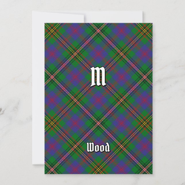 Convites Clan Wood Tartan (Frente)