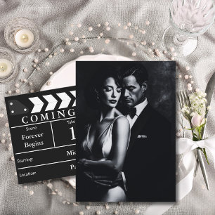 Convites Clapper de Filme Elegante Aniversário de Casamento