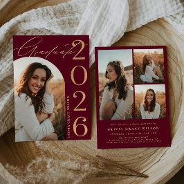 Convites Class of 2026 Arch Photo Graduation Party