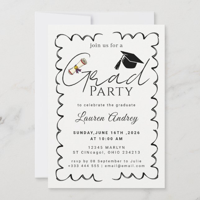 Convites Class of 2027 Graduation Party Invite (Frente)