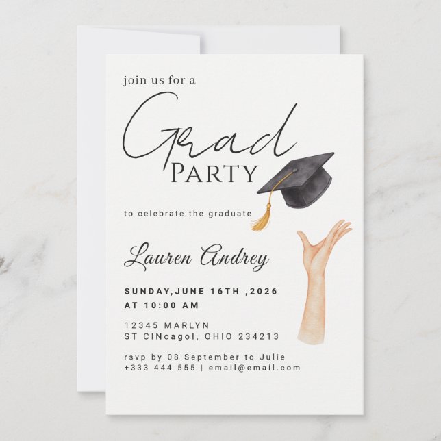 Convites Class of 2027 Graduation Party Invite (Frente)