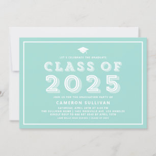 Convites Classe Azul de Tipografia de Graduação 2020