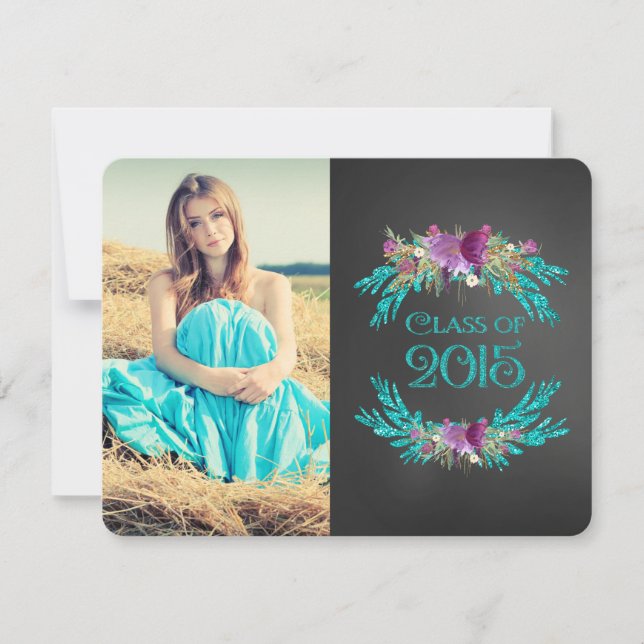 Convites Classe Chalkboard de Graduação 2015 (Frente)
