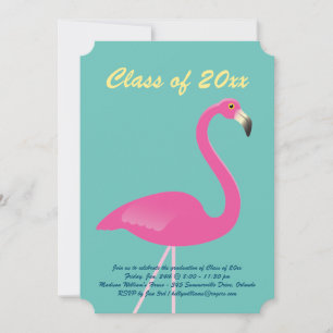 Convites Classe da graduação 2019 - turquesa do flamingo