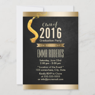 Convites Classe de 2016 festas de formatura pretas &