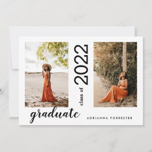 Convites Classe de 2022   Formando moderno - Duas fotos