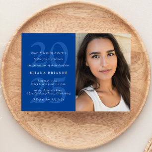 Convites Classe de 2025 - festa de formatura azul clássica