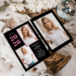 Convites Classe de 2025 | Festa de Foto Rosa e Formando Pre