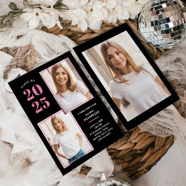 Convites Classe de 2025 | Festa de Foto Rosa e Formando Pre