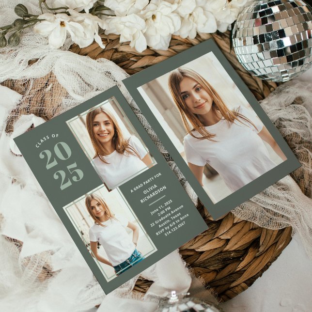 Convites Classe de 2025 | Três Festa de Formando Verde do S (Criador carregado)