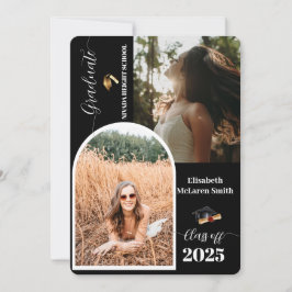 Convites Classe de 2026 Minimalista Multi-Foto para Formand