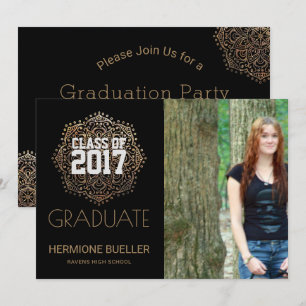 Convites Classe de Boho Mandala 2017   Graduação de Fotos