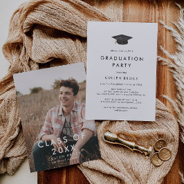 Convites Classe de Boné de Formando Chic de Festa de format