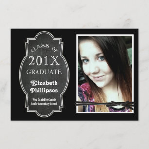 Convites Classe de Chalkboard Placa 2013 com foto