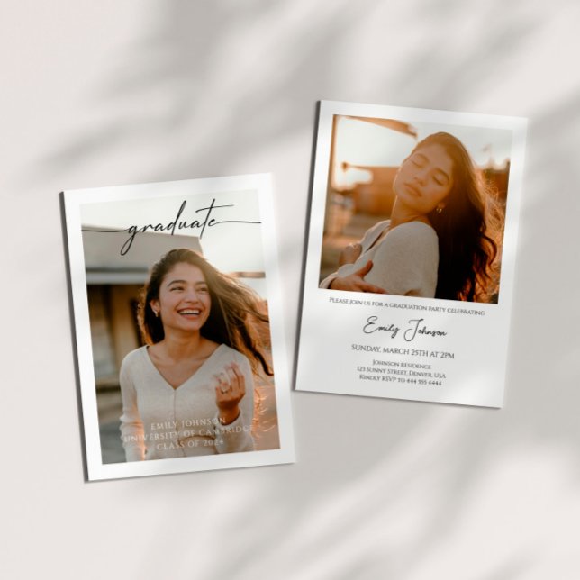 Convites Classe De Festa de formatura Fotográfica 2024 (Criador carregado)