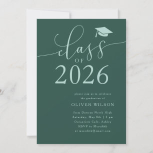 Convites Classe de Festa de formatura Verde 2025