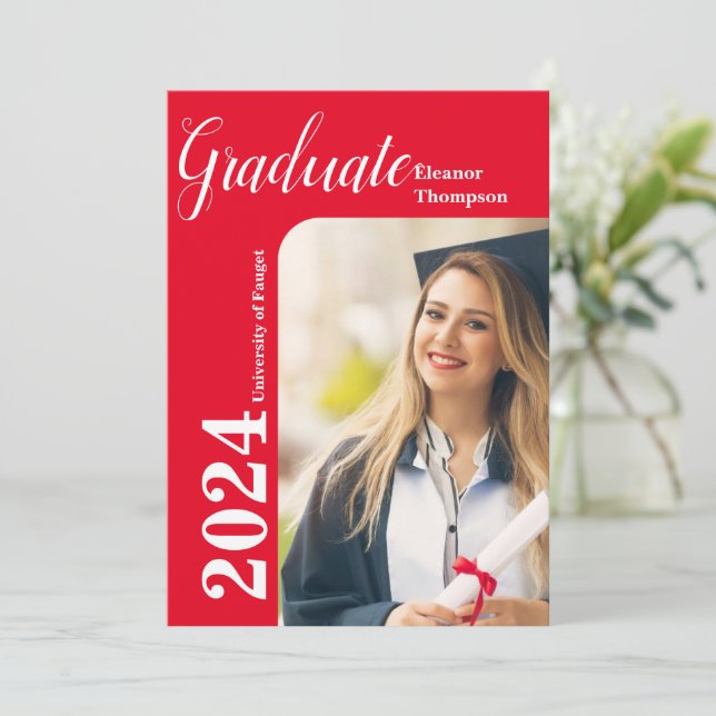 Convites Classe de Formando 2024: Foto em preto e branco mo (Em pé/Frente)