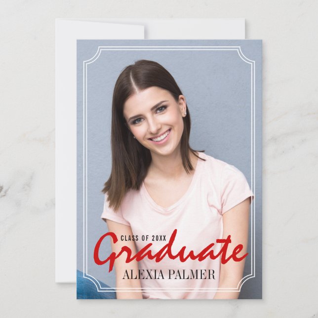 Convites Classe de formando 2025 simples e manuscrito verme (Frente)