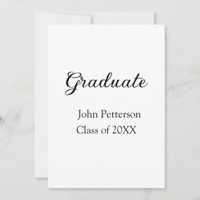 Convites Classe de formando de 20XX m de graduação mínima s (Frente)
