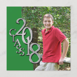 Convites Classe de Foto de Graduação 2018 em Verde