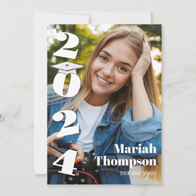 Convites Classe De Fotografia Verde De Graduação De 2023 (Frente)