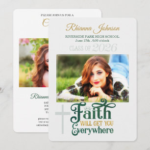 Convites Classe de Graduação Cristã Religiosa de Foto 20