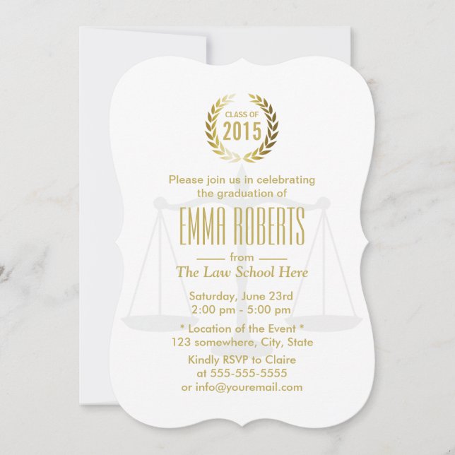 Convites Classe de Graduação da Faculdade de Direito de 201 (Frente)