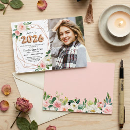 Convites Classe de Graduação de Fotos com Letras Balões 202